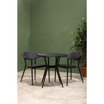 Fauteuils d'extérieur Bolero Santiago noirs (lot de 4) — HZ598