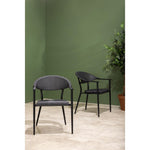 Fauteuils d'extérieur Bolero Santiago noirs (lot de 4) — HZ598