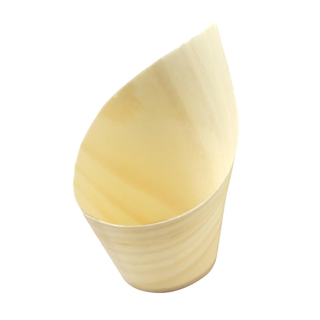 Coupelles obliques en bois FSC® Sier Disposables 50ml (lot de 50) — HZ704