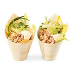 Coupelles obliques en bois FSC® Sier Disposables 220ml (lot de 30) — HZ706