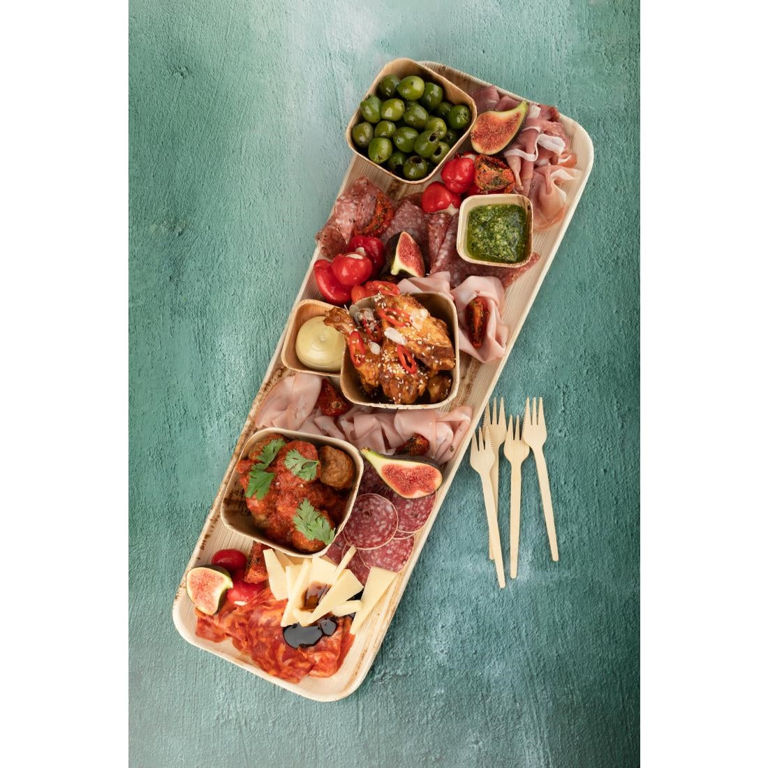 Fourchettes snack en bambou Sier Disposables 135 mm (lot de 100) — HZ709