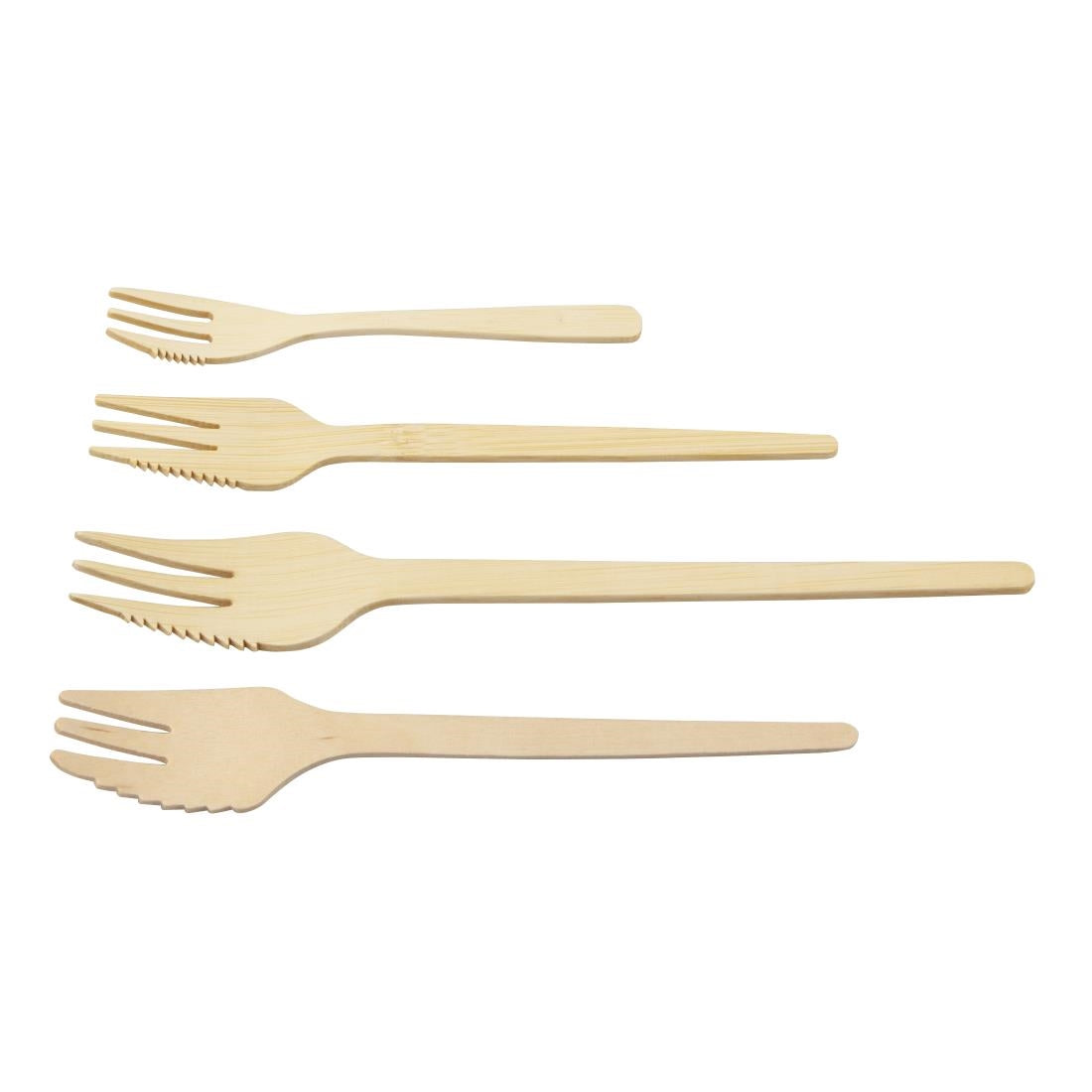 Fourchettes snack en bambou Sier Disposables 135 mm (lot de 100) — HZ709