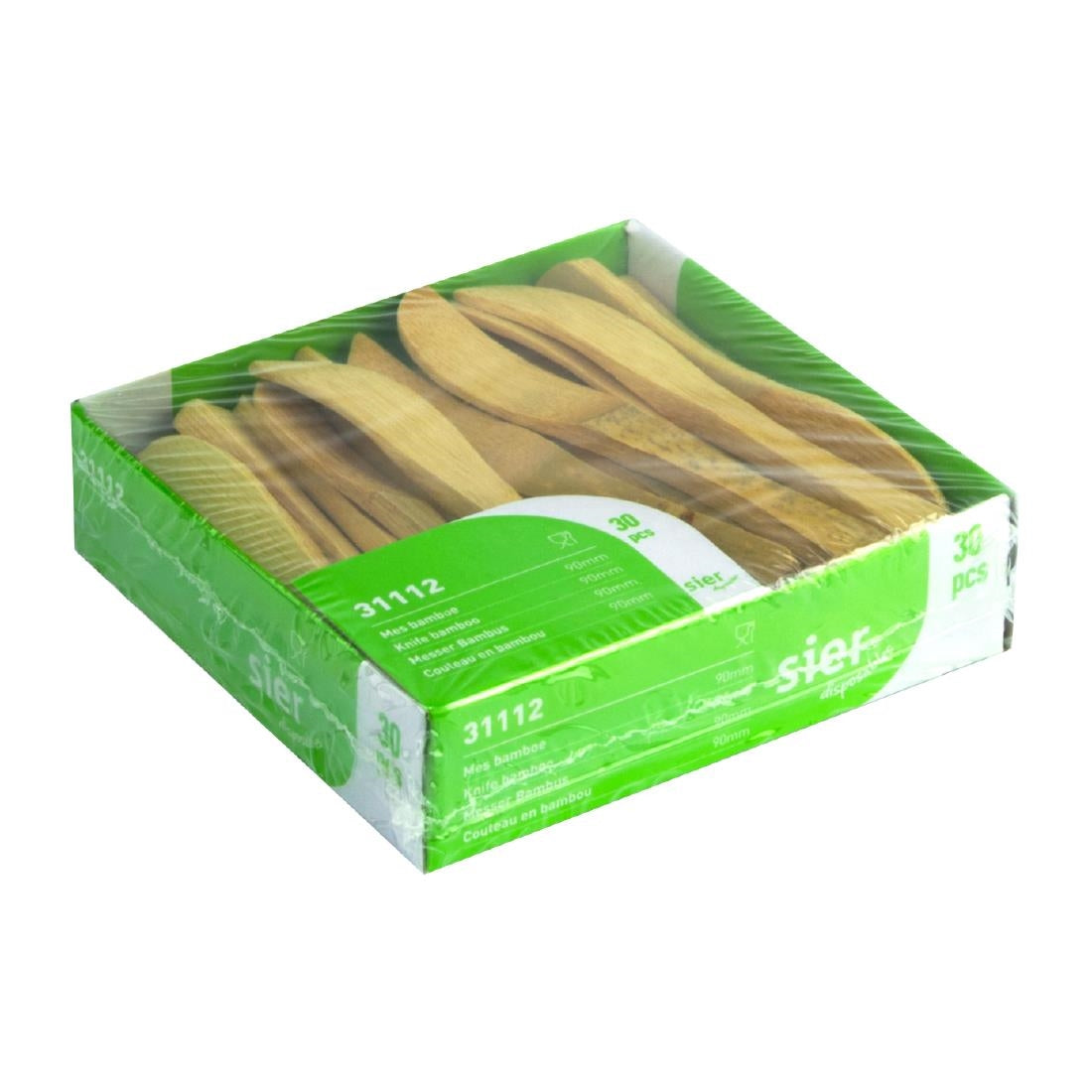 Couteau en bambou Sier Disposables 90 mm (lot de 30) — HZ717