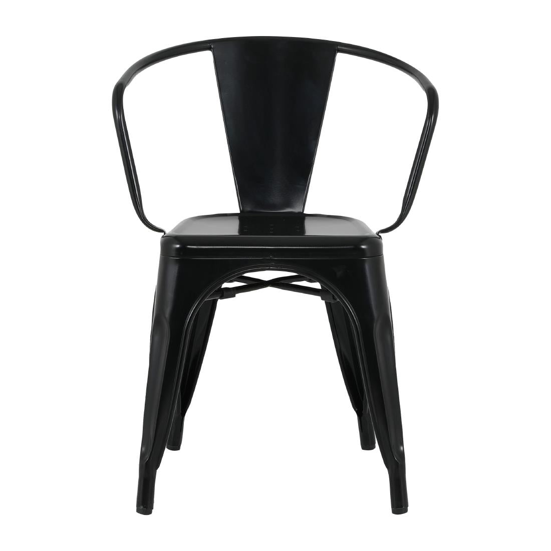 Fauteuils Bolero Bistro Curve noirs (lot de 4) — HZ806