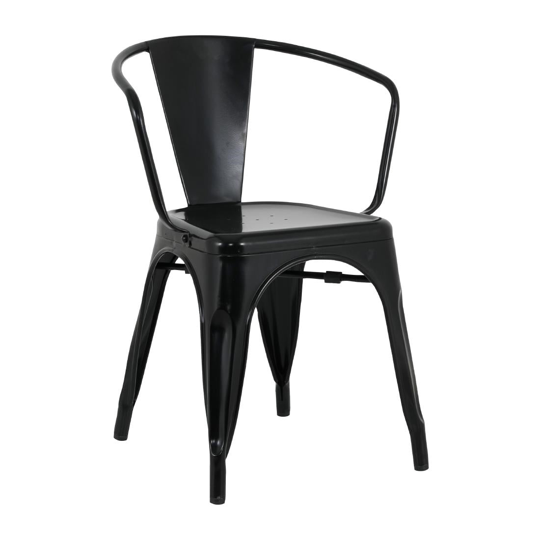 Fauteuils Bolero Bistro Curve noirs (lot de 4) — HZ806