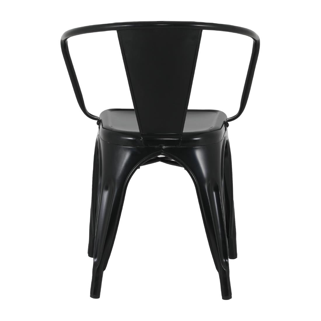 Fauteuils Bolero Bistro Curve noirs (lot de 4) — HZ806