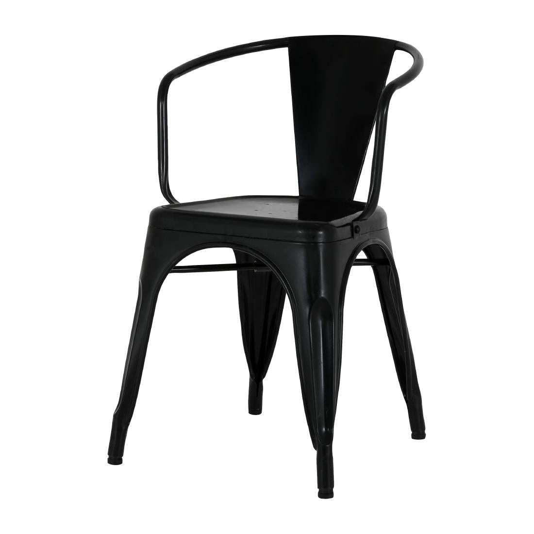 Fauteuils Bolero Bistro Curve noirs (lot de 4) — HZ806