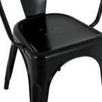Fauteuils Bolero Bistro Curve noirs (lot de 4) — HZ806