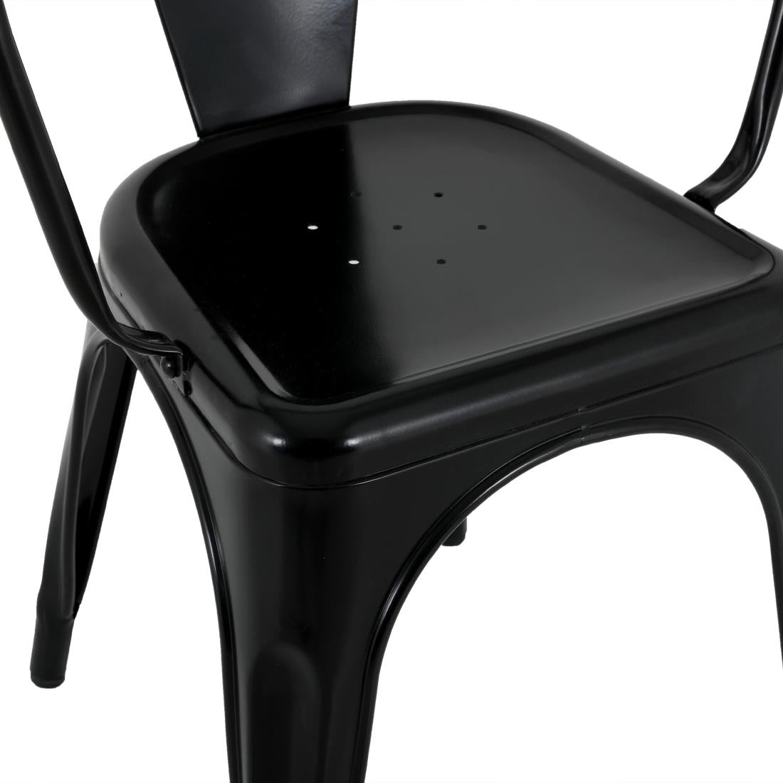 Fauteuils Bolero Bistro Curve noirs (lot de 4) — HZ806