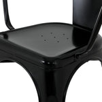 Fauteuils Bolero Bistro Curve noirs (lot de 4) — HZ806