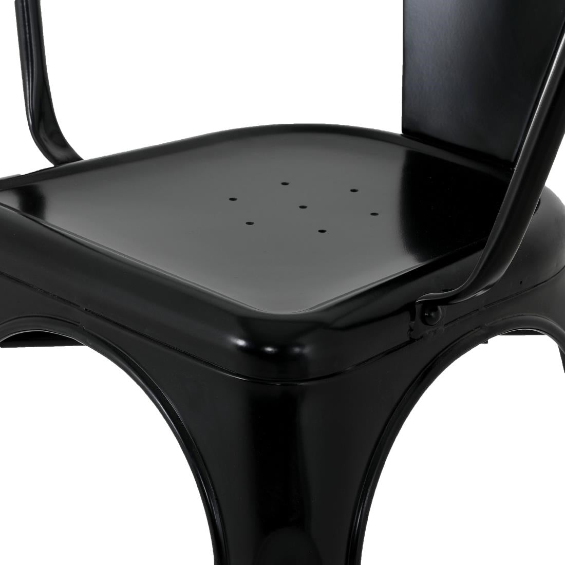 Fauteuils Bolero Bistro Curve noirs (lot de 4) — HZ806