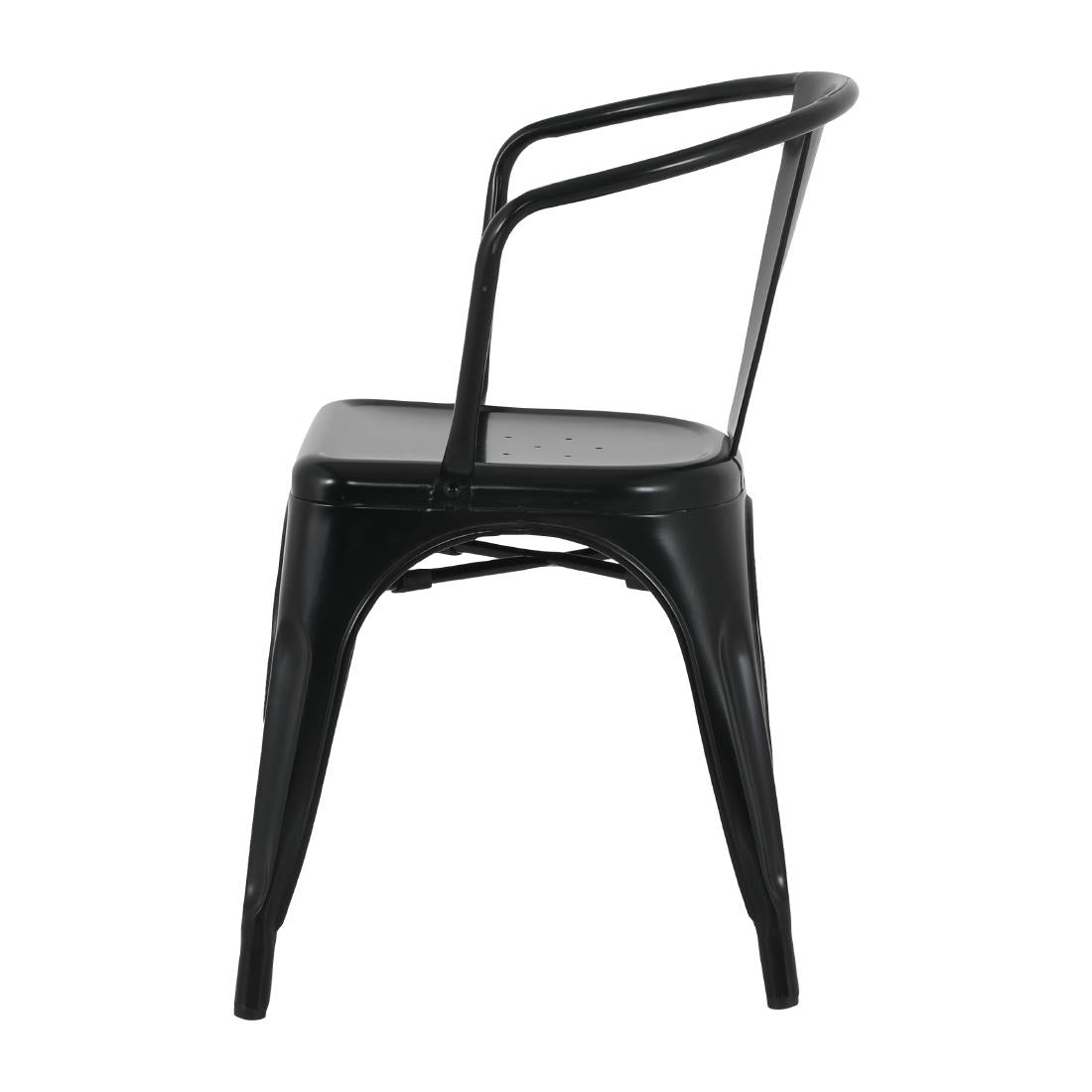 Fauteuils Bolero Bistro Curve noirs (lot de 4) — HZ806