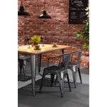 Bolero Bistro Curve Fauteuils Gunmetal (lot de 4) — HZ807