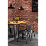 Bolero Bistro Curve Fauteuils Gunmetal (lot de 4) — HZ807