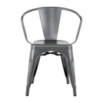 Bolero Bistro Curve Fauteuils Gunmetal (lot de 4) — HZ807
