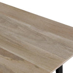 Table à manger avec plateau en bois de manguier lisse et piètement noir Bolero Bistro 1450 mm — HZ808
