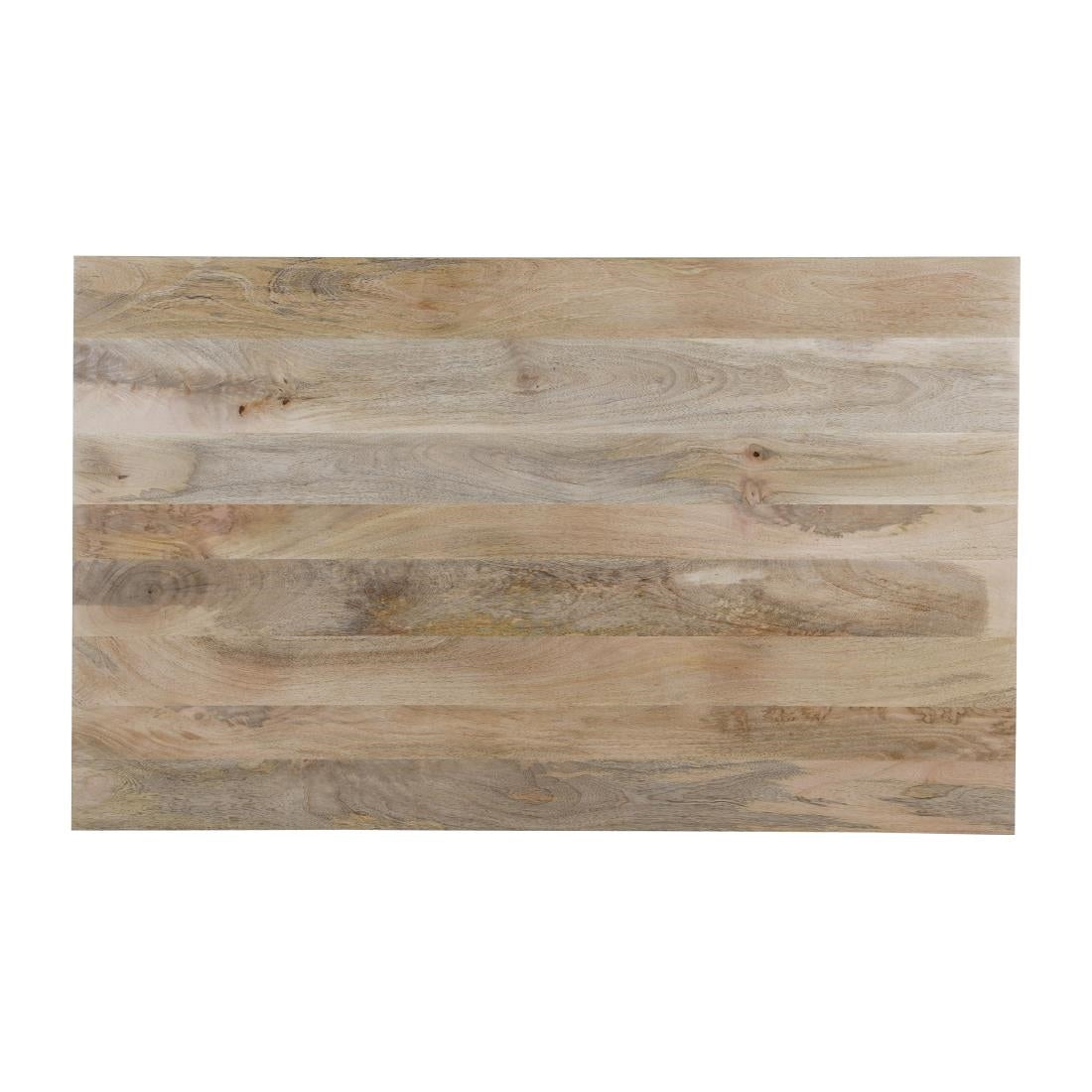 Table à manger avec plateau en bois de manguier lisse et piètement noir Bolero Bistro 1450 mm — HZ808