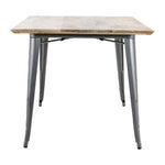 Table à manger avec plateau en bois de manguier lisse et piètement gris acier Bolero Bistro 1450 mm — HZ809