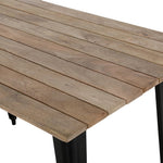 Table à manger à plateau à lattes en bois de manguier et piètement noir Bolero Bistro 1200 mm — HZ810
