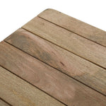 Table à manger à plateau à lattes en bois de manguier et piètement gris acier Bolero Bistro 650 mm — HZ813