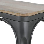 Banc d'intérieur avec assise en bois de manguier et cadre gris acier Bolero Bistro 1000 mm (lot de 2) — HZ815