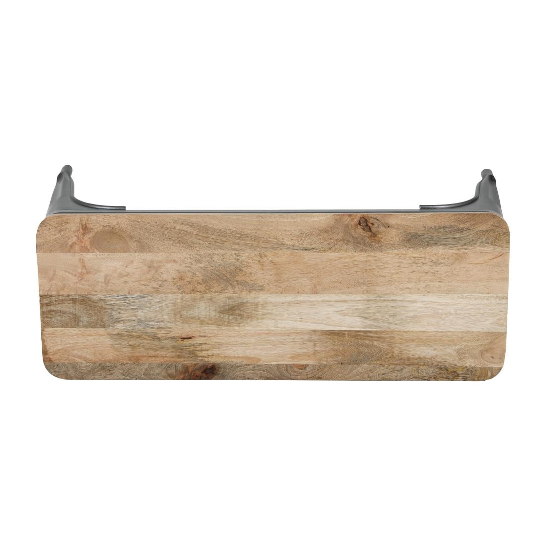 Banc d'intérieur avec assise en bois de manguier et cadre gris acier Bolero Bistro 1000 mm (lot de 2) — HZ815
