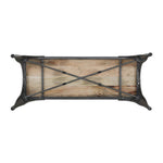 Banc d'intérieur avec assise en bois de manguier et cadre gris acier Bolero Bistro 1000 mm (lot de 2) — HZ815