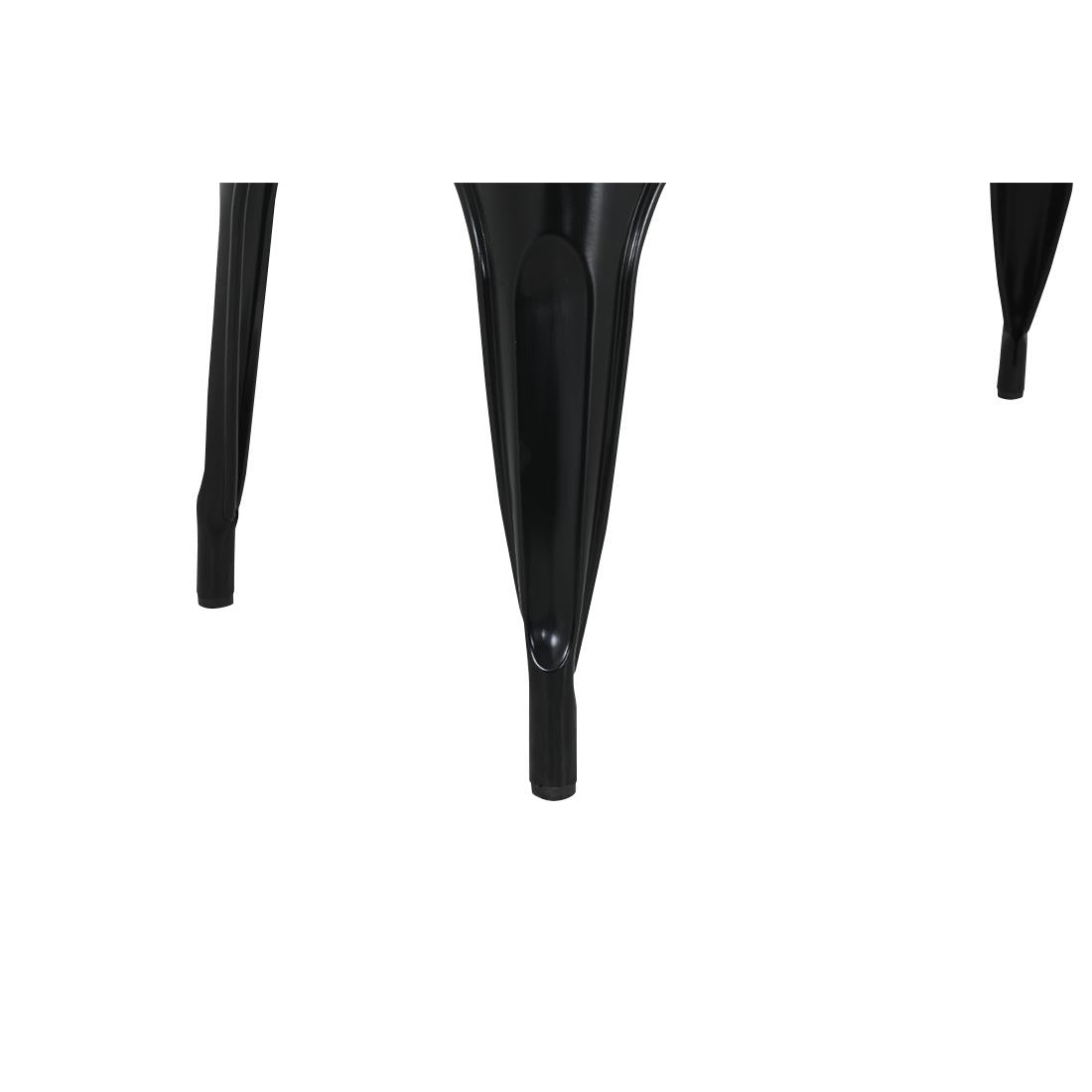 Banc d'intérieur à lattes en bois de manguier et cadre noir Bolero Bistro 850 mm (lot de 2) — HZ816