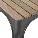 Banc d'intérieur à lattes en bois de manguier et cadre gris acier Bolero Bistro 850 mm (lot de 2) — HZ817
