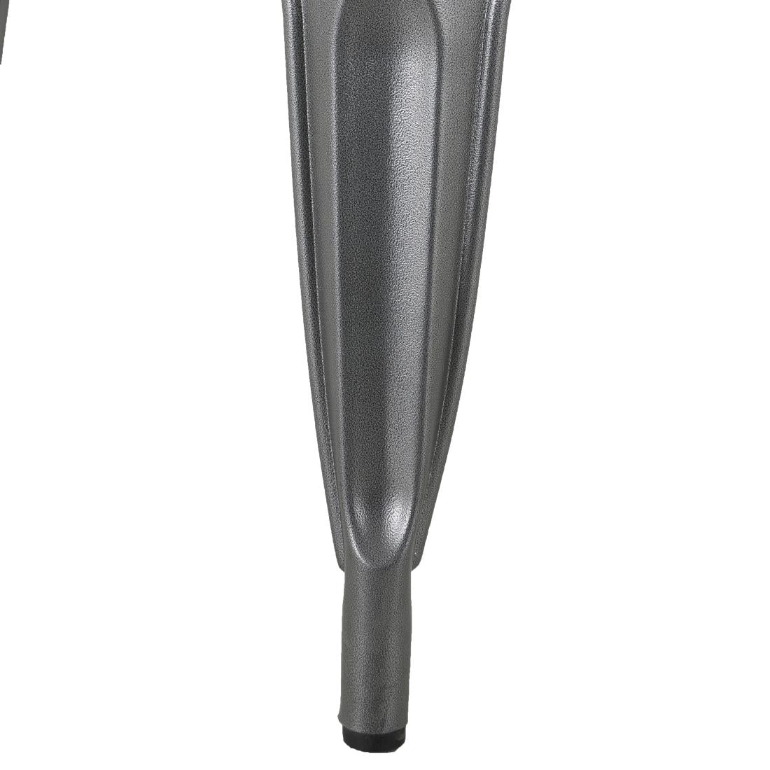 Banc d'intérieur à lattes en bois de manguier et cadre gris acier Bolero Bistro 850 mm (lot de 2) — HZ817