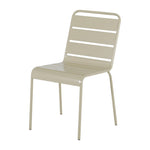 Chaises à lattes en acier Bolero Amalfi taupe (lot de 4) — HZ819