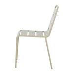 Chaises à lattes en acier Bolero Amalfi taupe (lot de 4) — HZ819