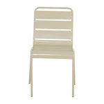 Chaises à lattes en acier Bolero Amalfi taupe (lot de 4) — HZ819