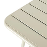 Table pliante à lattes carrée en acier Bolero Amalfi 700 mm taupe — HZ821