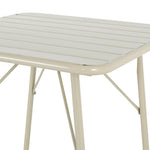 Table pliante à lattes carrée en acier Bolero Amalfi 700 mm taupe — HZ821