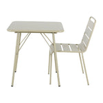 Table pliante à lattes carrée en acier Bolero Amalfi 700 mm taupe — HZ821
