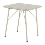 Table pliante à lattes carrée en acier Bolero Amalfi 700 mm taupe — HZ821