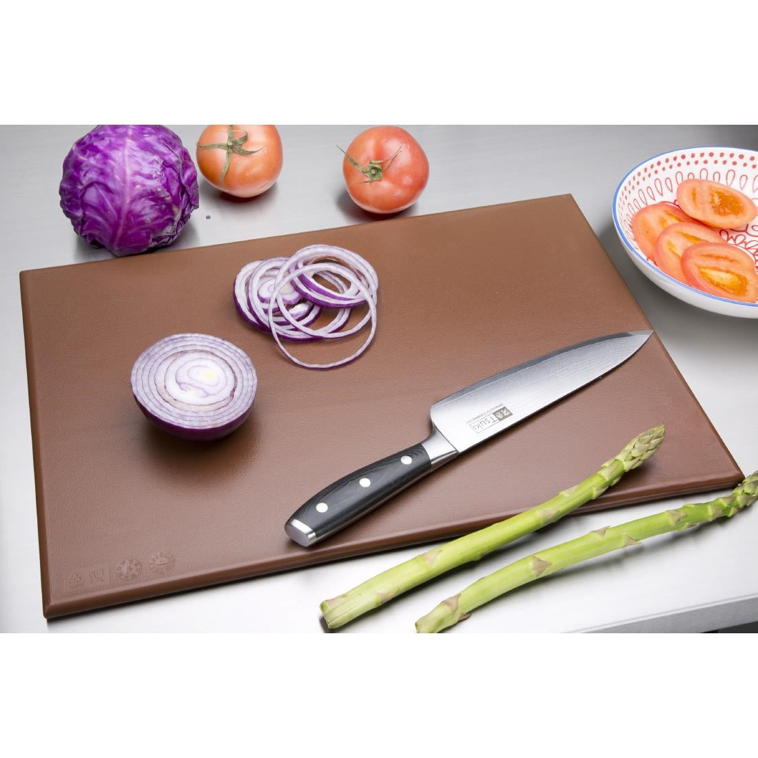 Planche à découper standard haute densité Hygiplas marron — J004