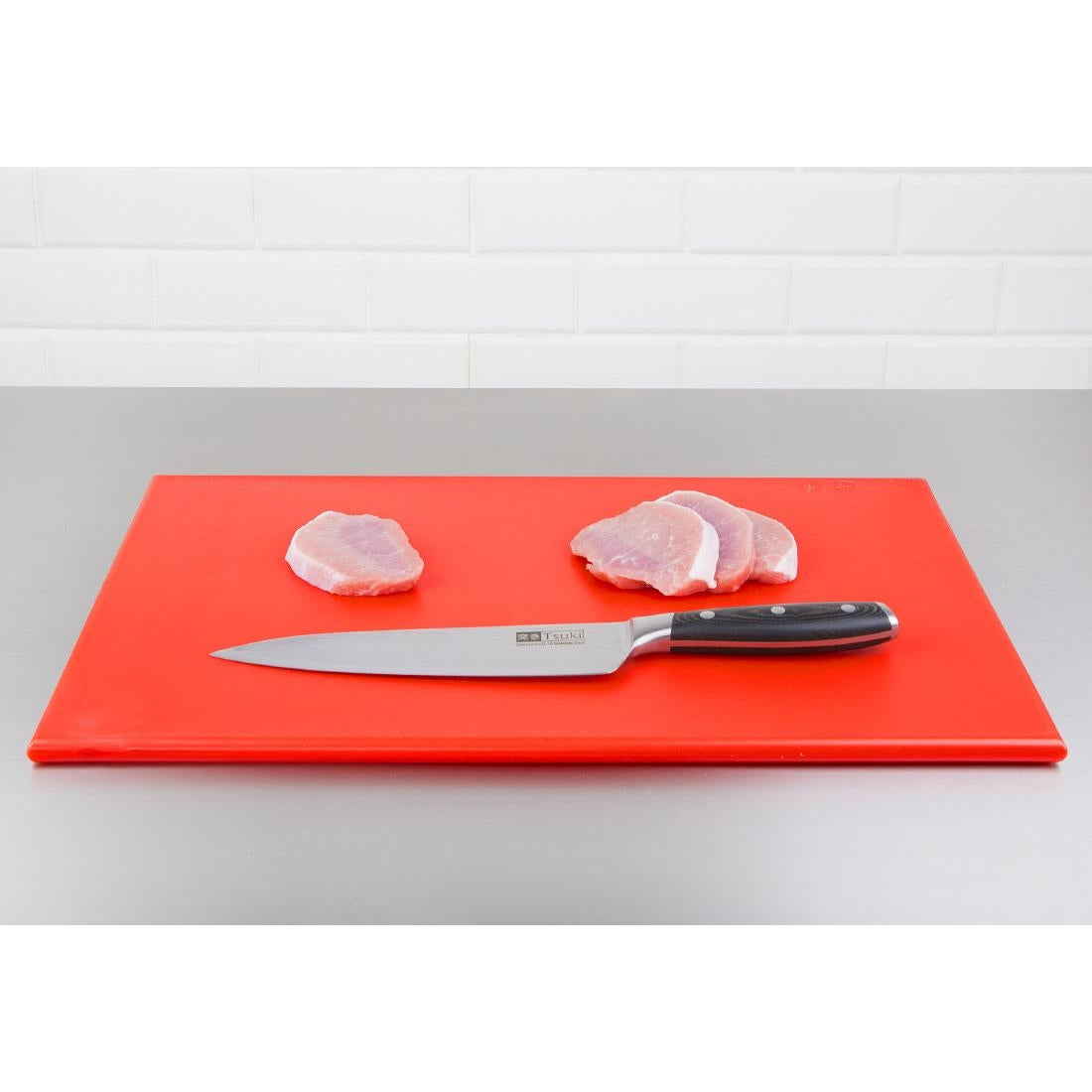 Planche à découper standard haute densité Hygiplas rouge — J010