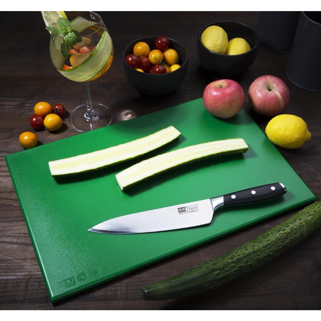 Planche à découper standard haute densité Hygiplas verte — J012
