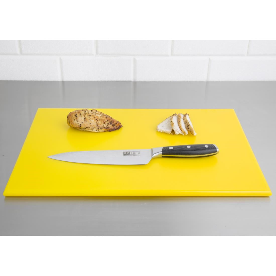 Planche à découper standard haute densité Hygiplas jaune — J020