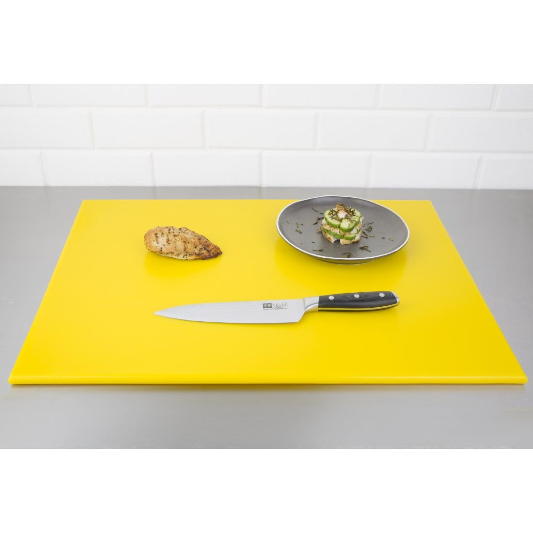 Grande planche à découper haute densité Hygiplas jaune — J021