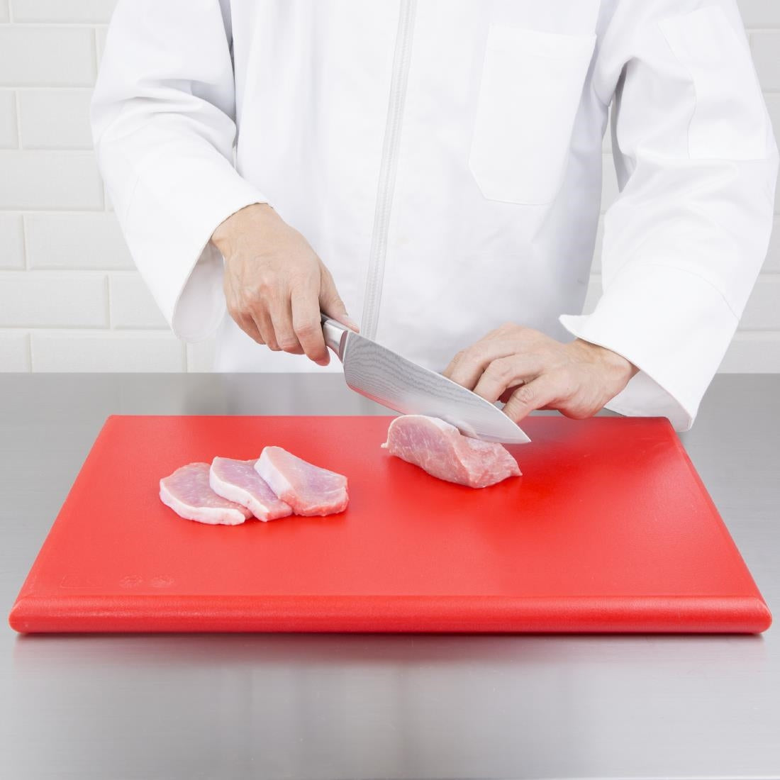 Planche à découper épaisse haute densité Hygiplas rouge — J034