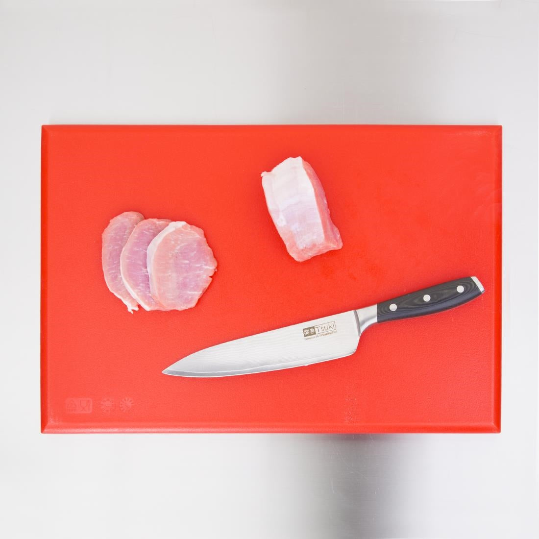 Planche à découper épaisse haute densité Hygiplas rouge — J034