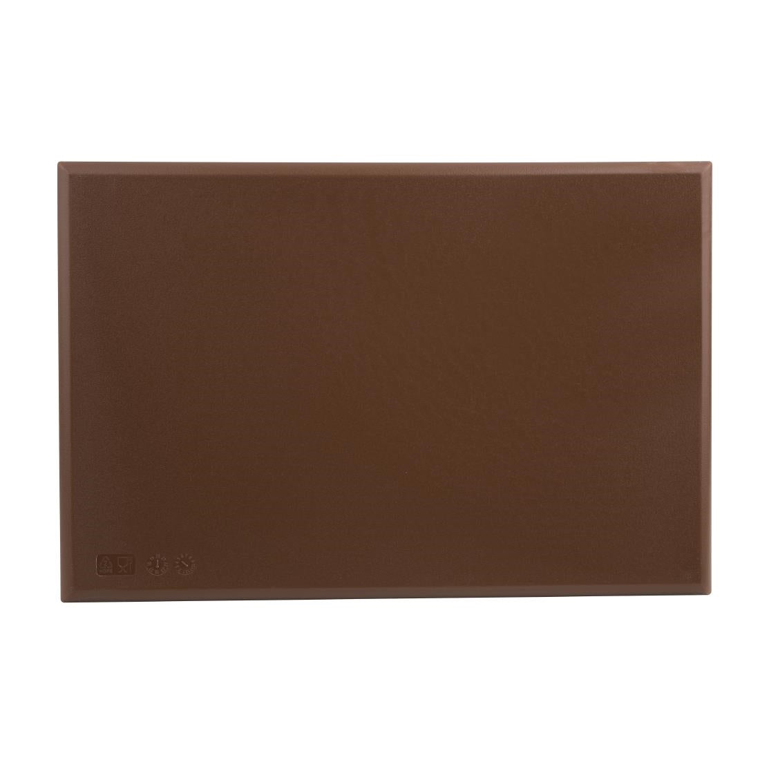 Planche à découper épaisse haute densité Hygiplas marron — J035