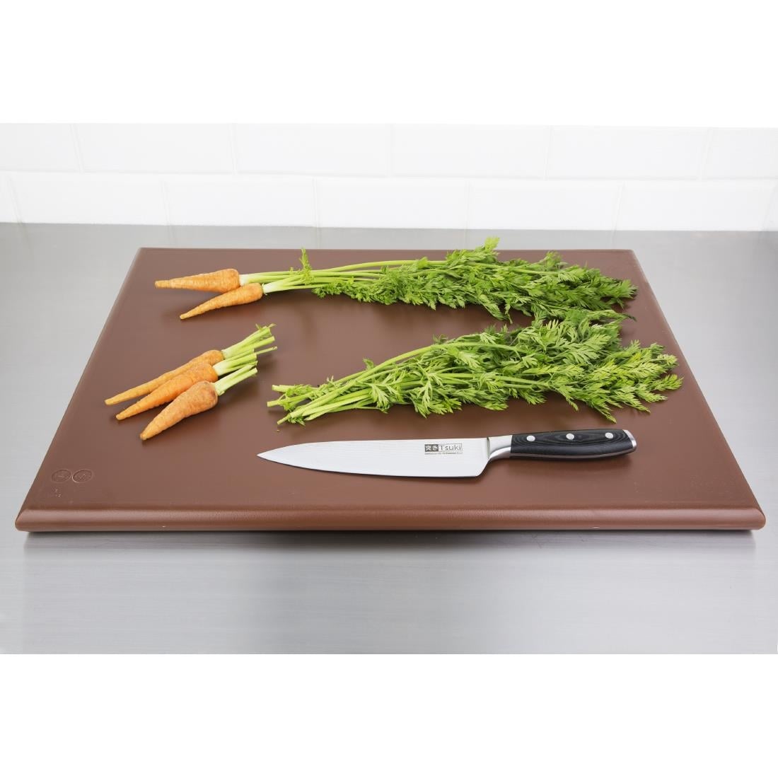 Planche à découper extra large haute densité Hygiplas marron — J041
