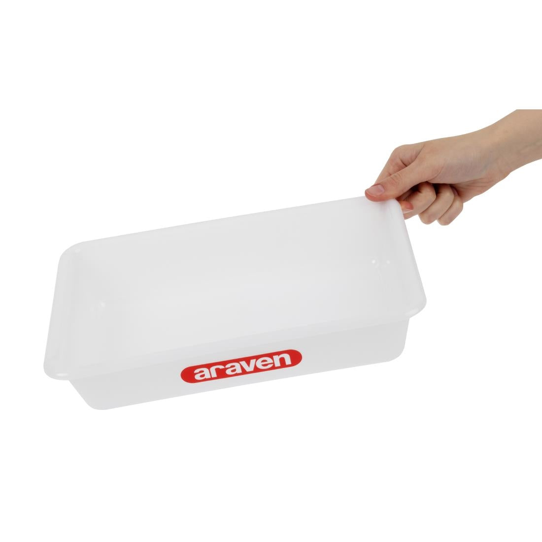 Bac alimentaire peu profond Araven transparent 300mm — J208