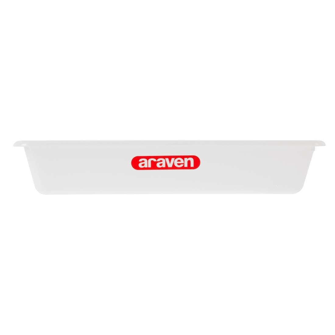Bac alimentaire peu profond Araven transparent 435mm — J216