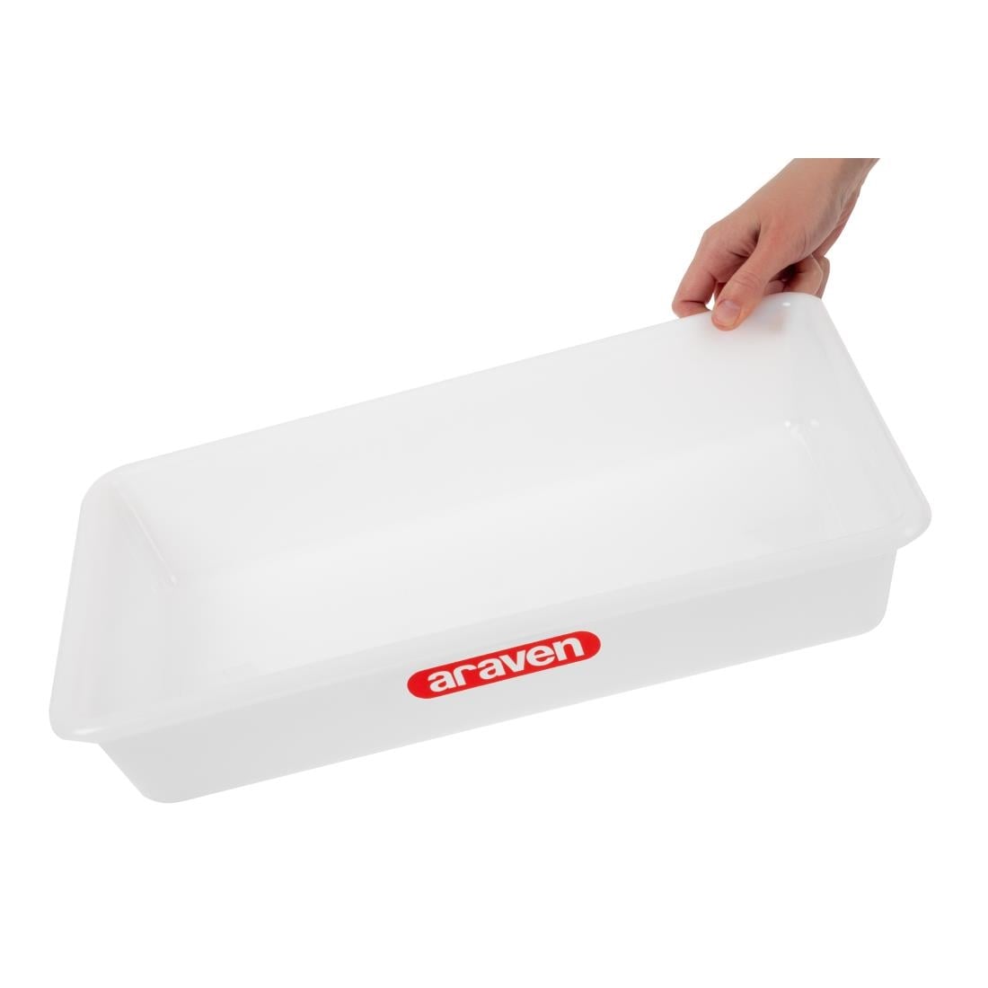 Bac alimentaire peu profond Araven transparent 435mm — J216