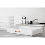 Bac alimentaire peu profond Araven transparent 540 mm — J223